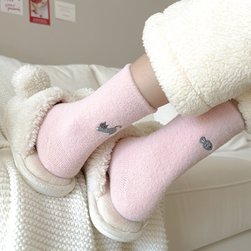 Chaussettes en velours à motif dessin animé japonais Gohobi