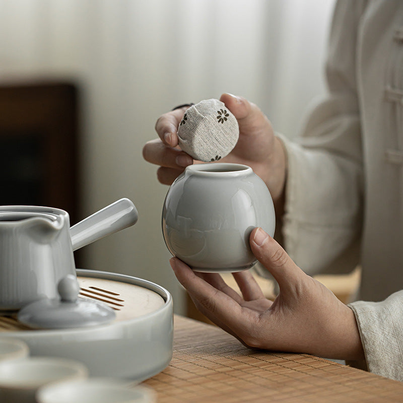 Gohobi Japanese Style Ice Grey and Green Tea Set 001
