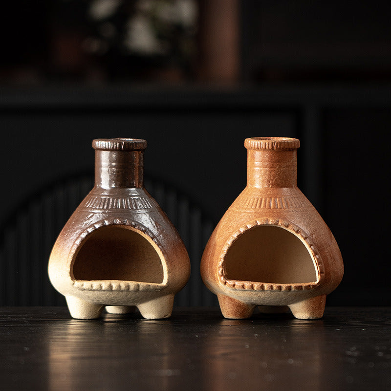 Gohobi Vintage Ridge Ceramic Aromatherapy Fireplace Burner