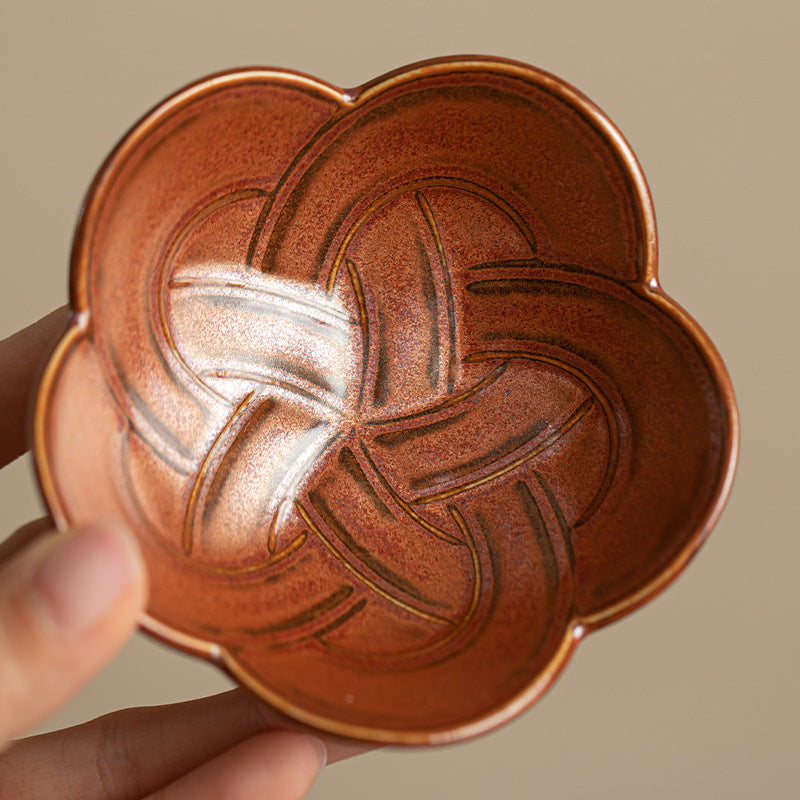 Gohobi Traditional Japanese Glazed Fruit Nuts Smll Plate - Chinese Knot 003