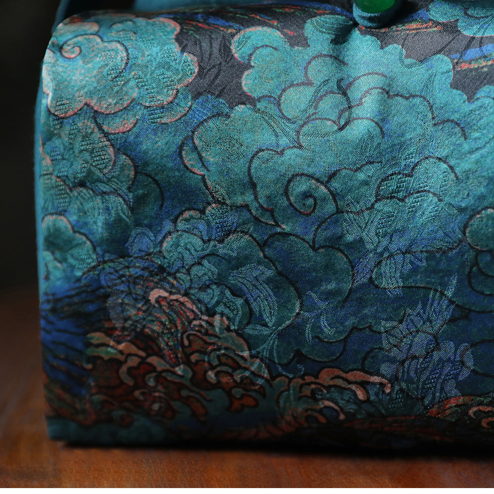 Grand sac de voyage pour le rangement des théières à motif de nuages de Gohobi