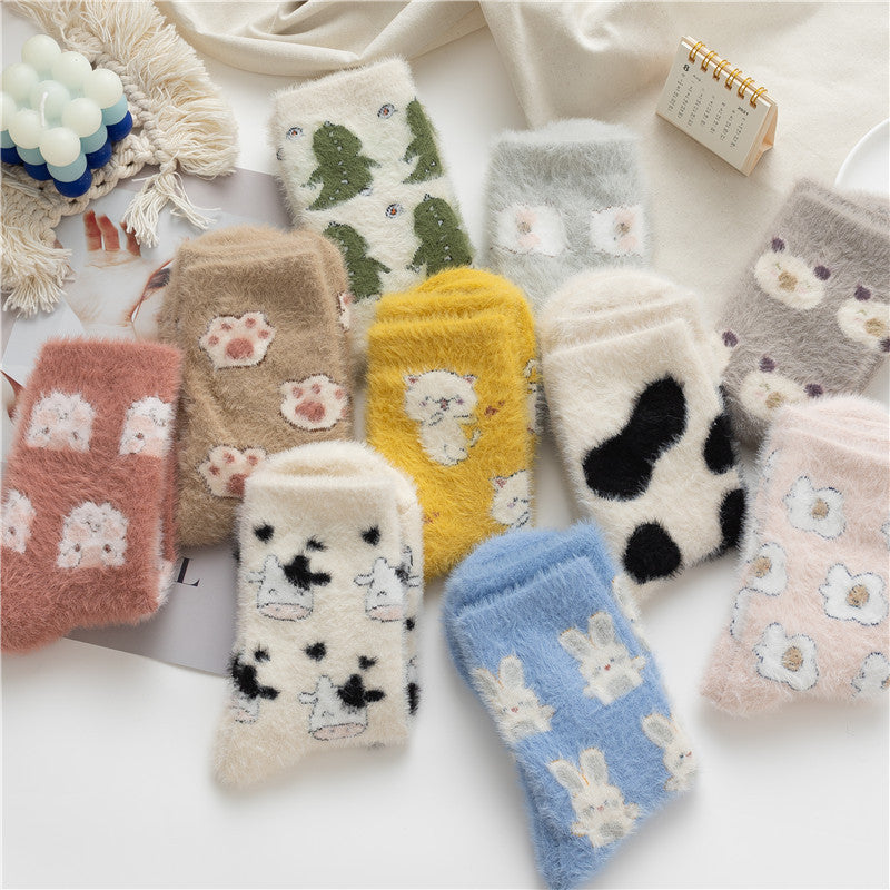 Chaussettes polaires Gohobi avec animaux mignons