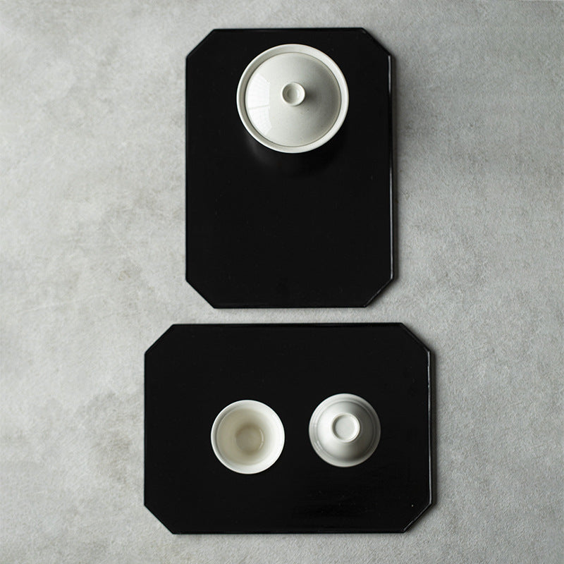 Plateau rectangulaire en fer noir style japonais Gohobi Wabi-Sabi 008