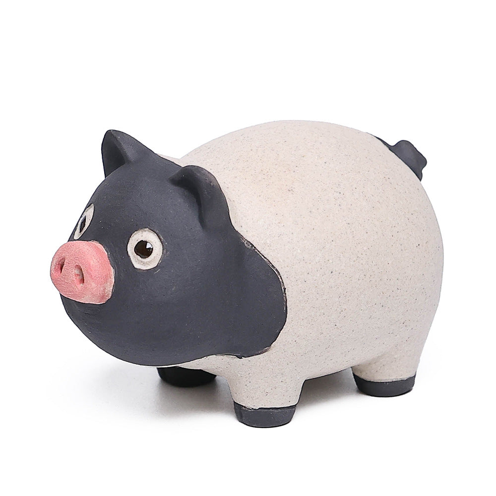 Roaring Gongtang purple sand tea pet pig ornament boutique can raise Jingtang pig personalized tea play tea table tea table tea set accessories