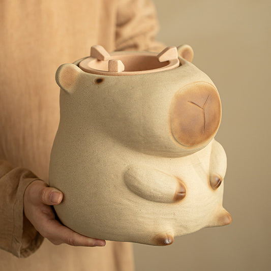 Gohobi Traditional Teapot and Stove Set 002 Capybara