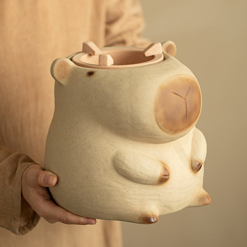 Gohobi Traditional Teapot and Stove Set 002 Capybara