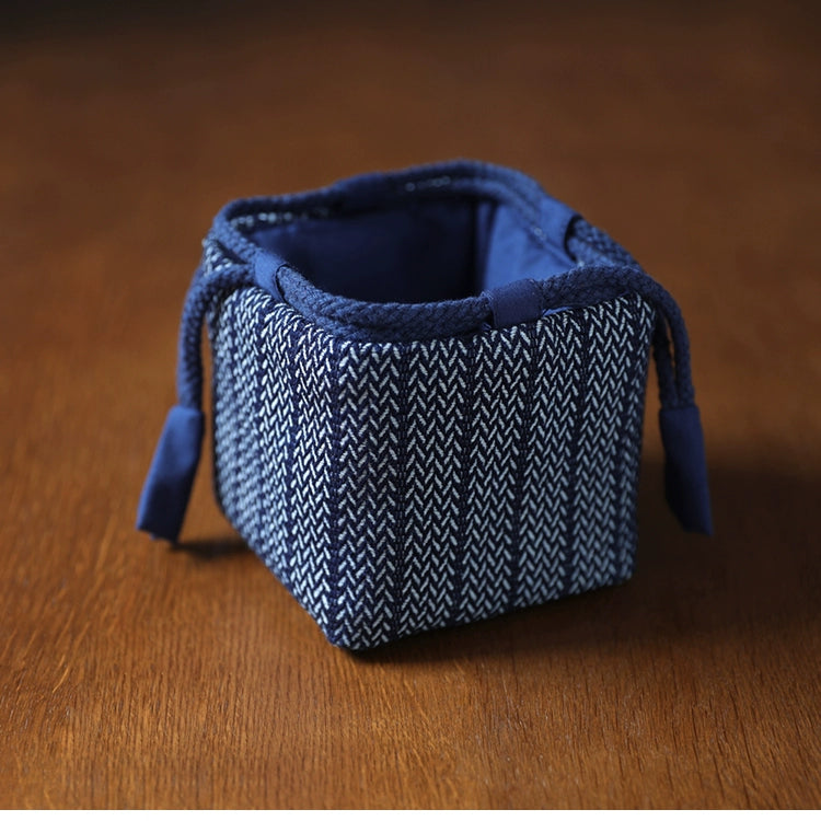 Gohobi Denim Small Teaware Storage Travel Bag Shifuku