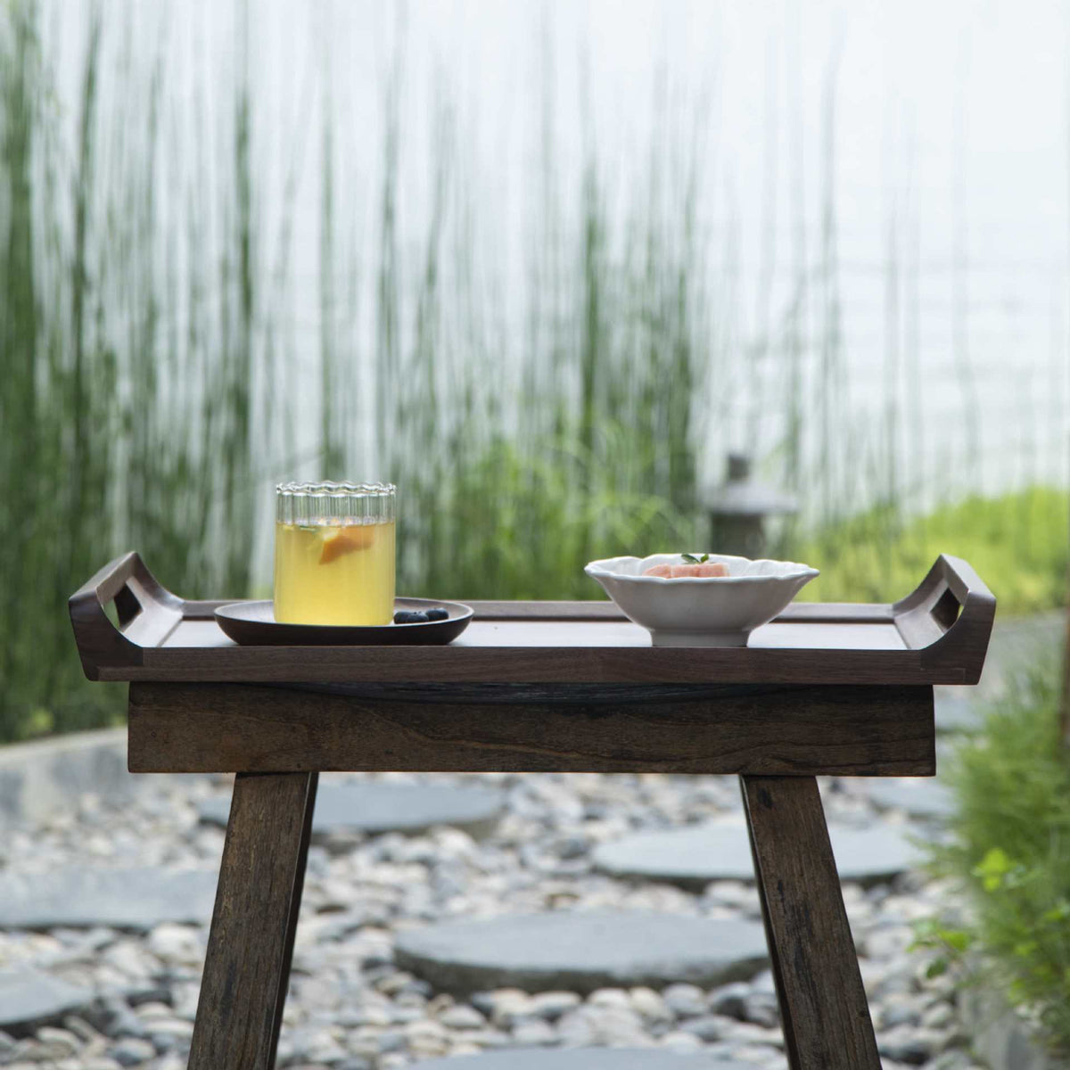 Gohobi Black Walnut Solid Wood Tea Tray