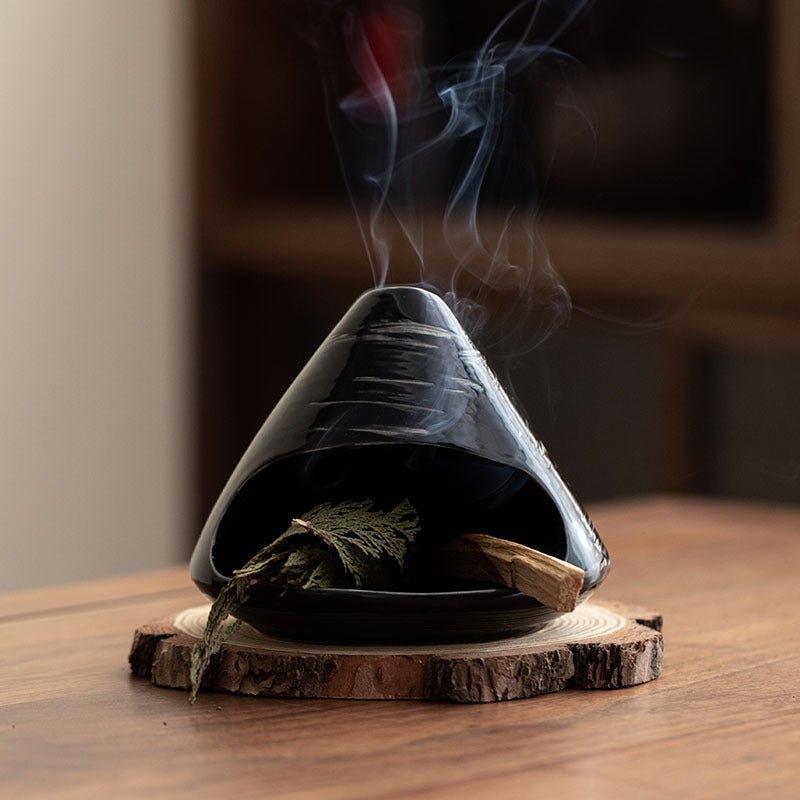 Gohobi Fuji Mountain Ceramic Aromatherapy Fireplace Burner