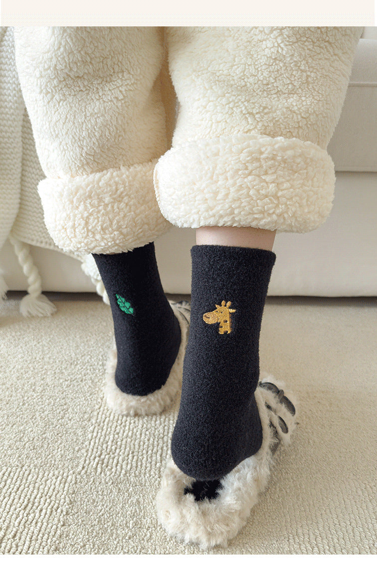 Chaussettes en velours à motif dessin animé japonais Gohobi