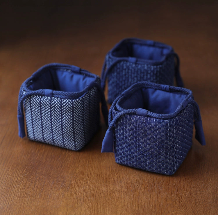 Gohobi Denim Small Teaware Storage Travel Bag Shifuku