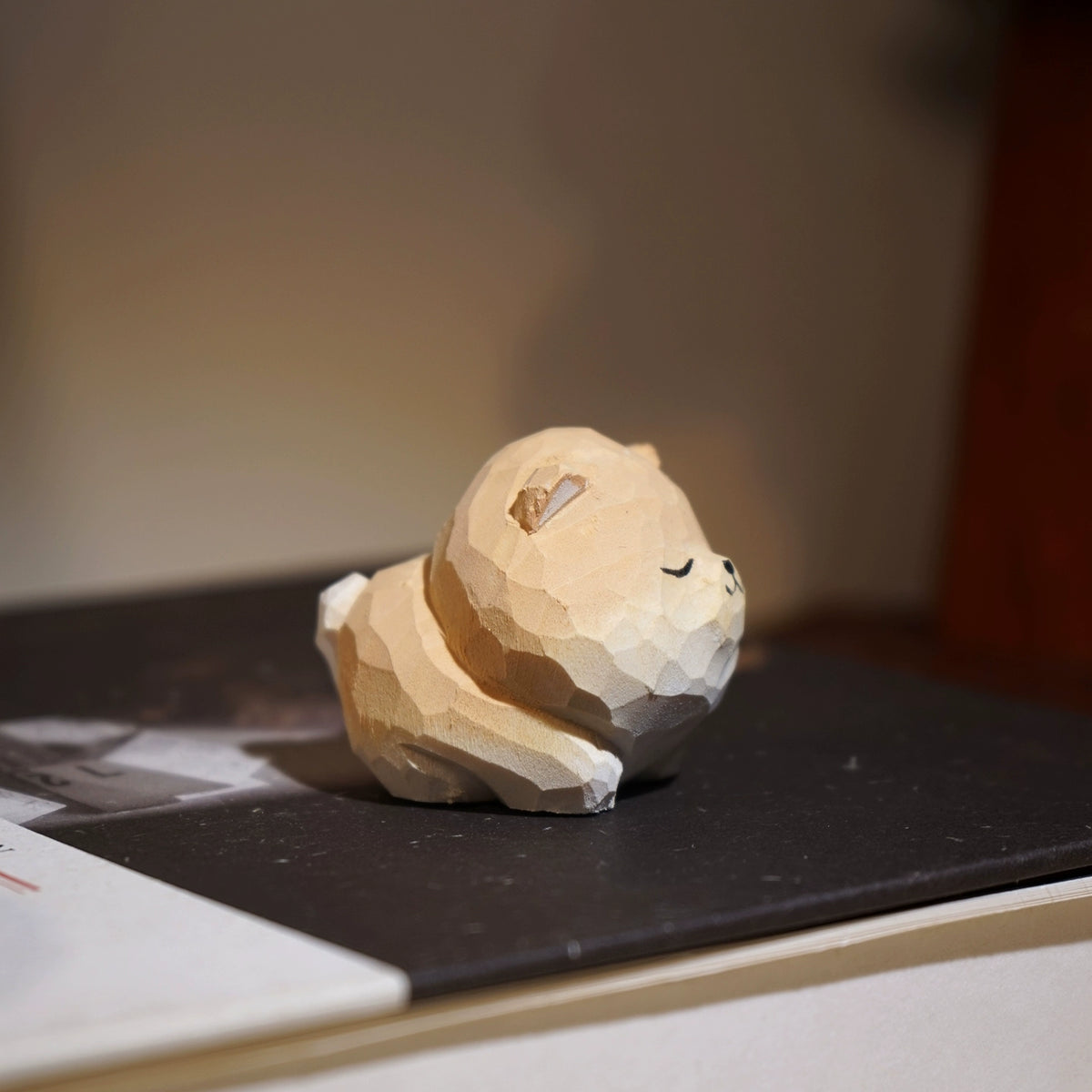 Gohobi Hand-Carved Meditating Shiba Inu Figurine