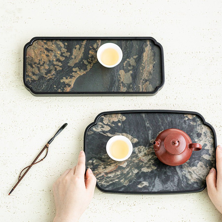 Gohobi Wabi-Sabi Stone Panel Tea Tray