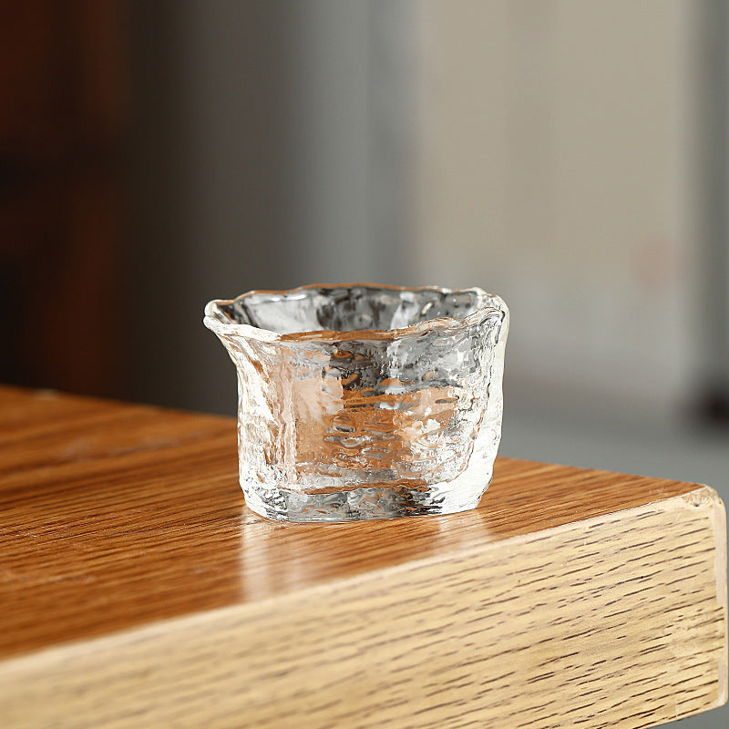 Gohobi Handmade Wabi Sabi Round and Square Glass Tea Cup