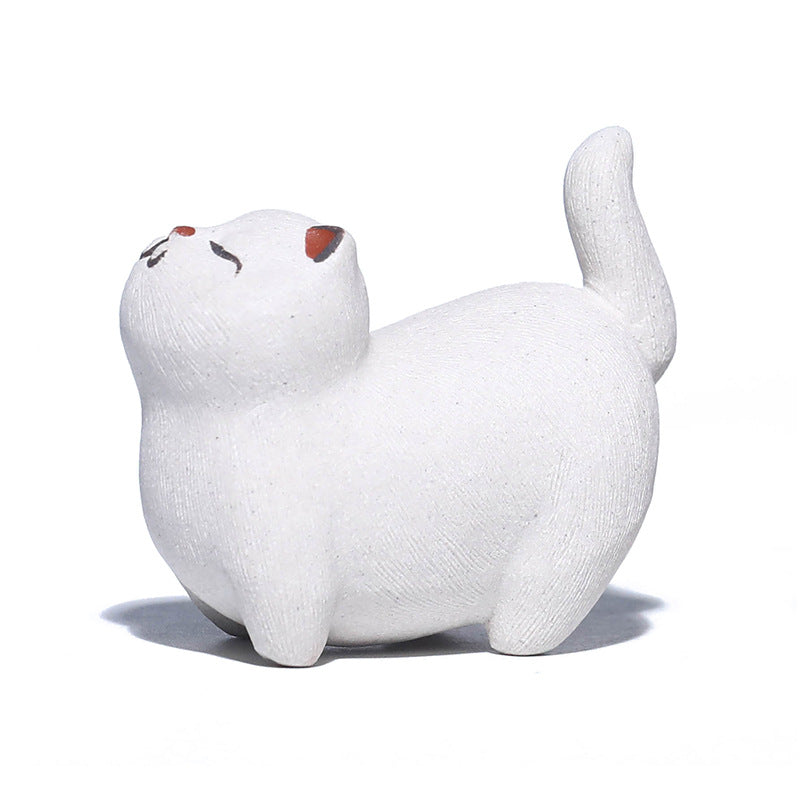 Ornement de chat en argile de Yixing en céramique fait main Gohobi
