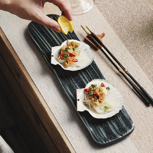 Gohobi Hand-Painted Rectangular Sushi Plate