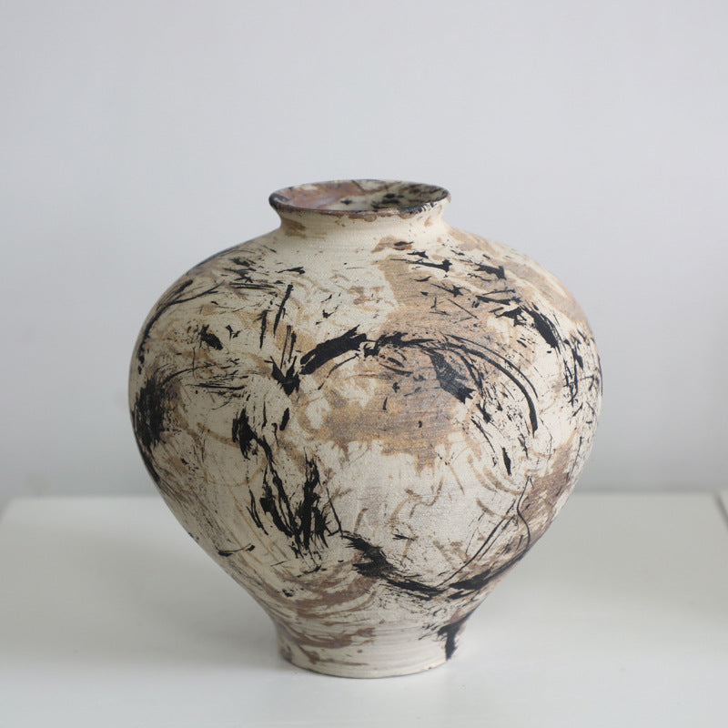 Gohobi Original Oil Painting Designer Ceramic Vase