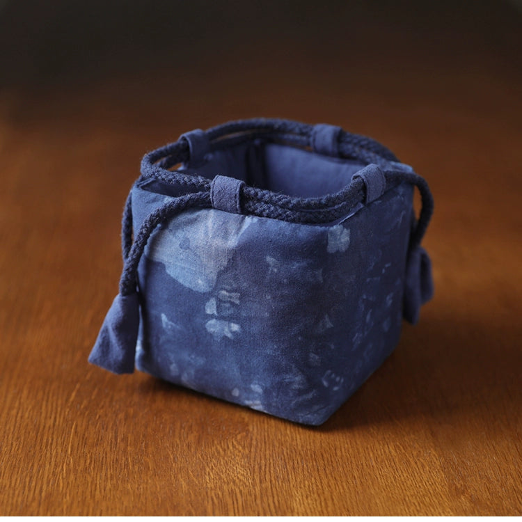 Gohobi Dyed Fabric Teaware Storage Travel Bag Shifuku
