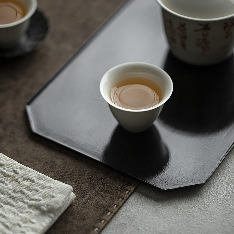 Plateau rectangulaire en fer noir style japonais Gohobi Wabi-Sabi 008