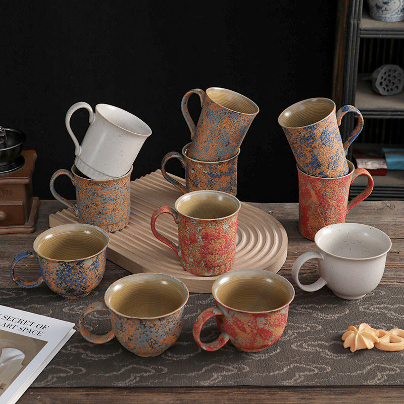 Tasse à café japonaise Gohobi émaillée à bulles faite à la main