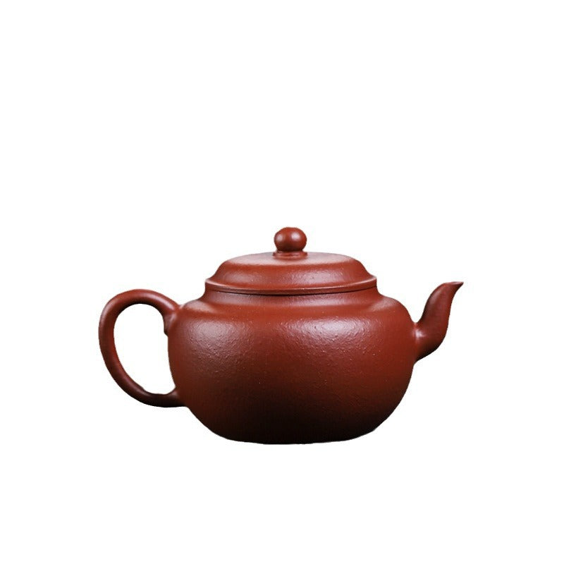Gohobi Yixing Red Zisha Clay Teapot – 140ml Handmade Thin-Walled Lotus Seed Style Teapot, Original Ore Zhuni Clay, Small Gongfu Teapot with Built-in Filter