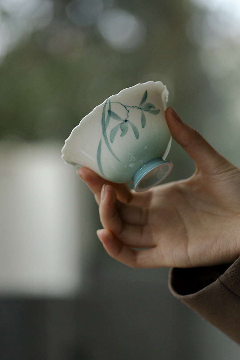 Gohobi Hand-Painted Gradient Orchid Gaiwan