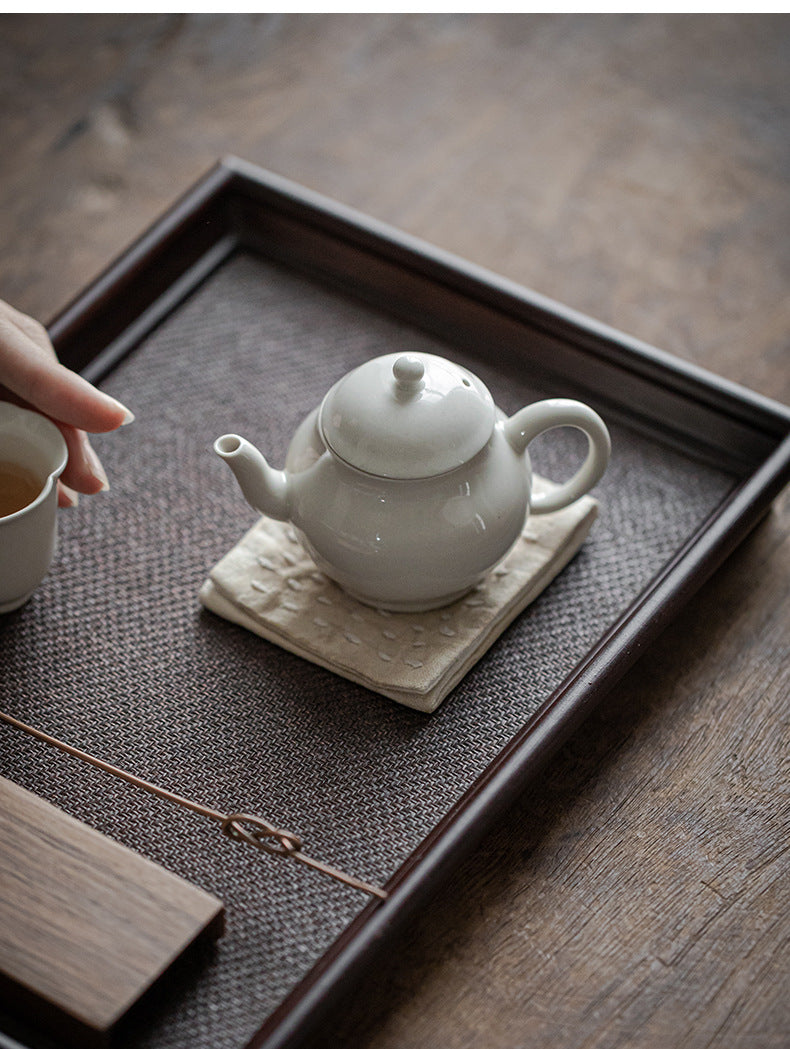Gohobi Japanese-Style Grass Ash Glaze Handmade Teapot
