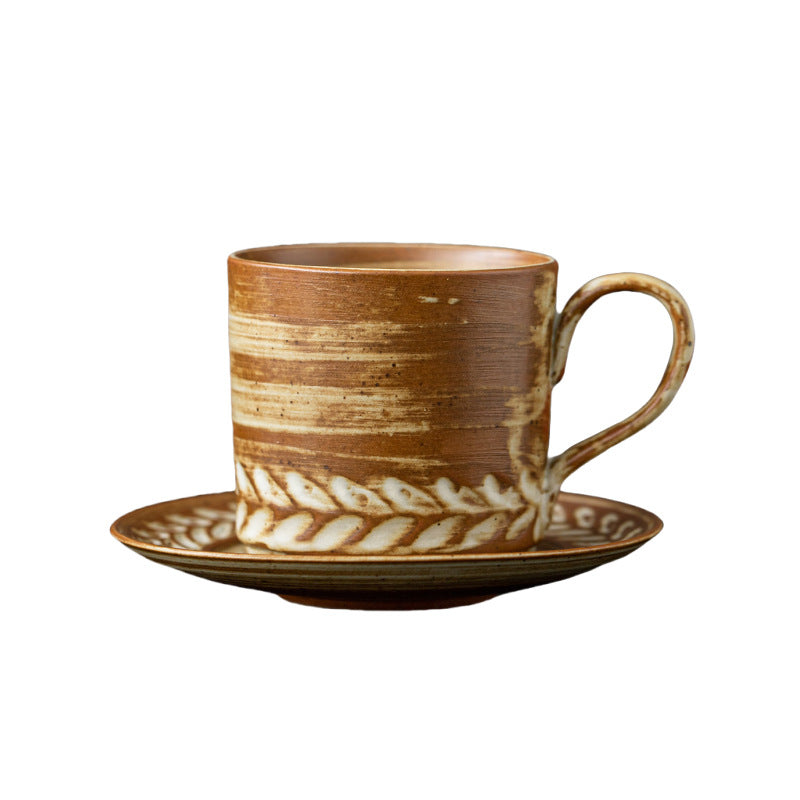 Gohobi Japanese Handmade Coffee Cup with Saucer 005