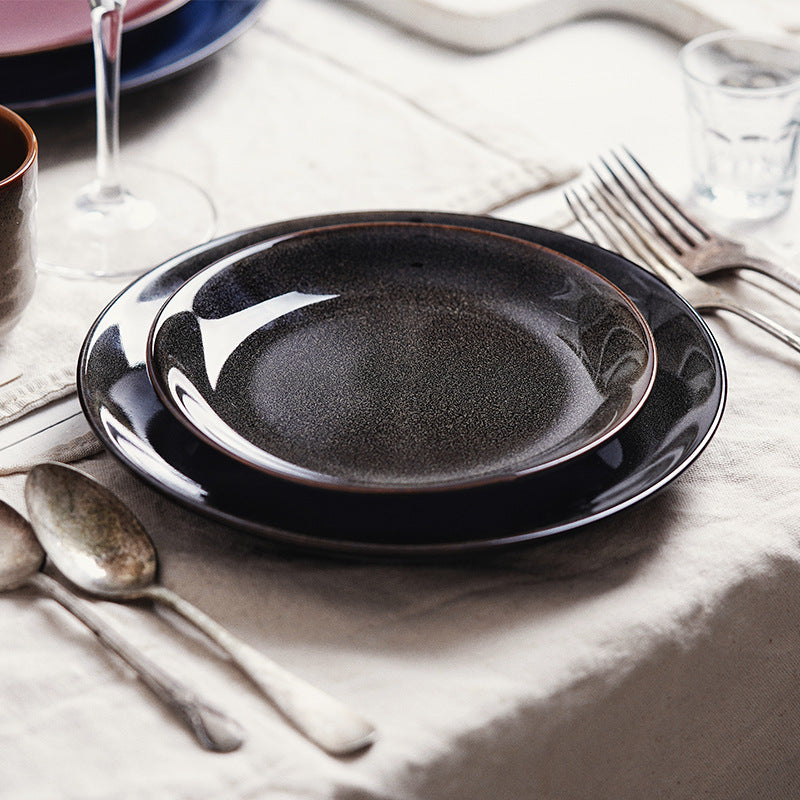 Gohobi Kiln-Change Ceramic Flat Dining Plate