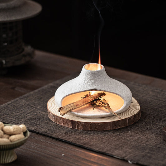 Gohobi Little Chimney Ceramic Aromatherapy Fireplace Burner