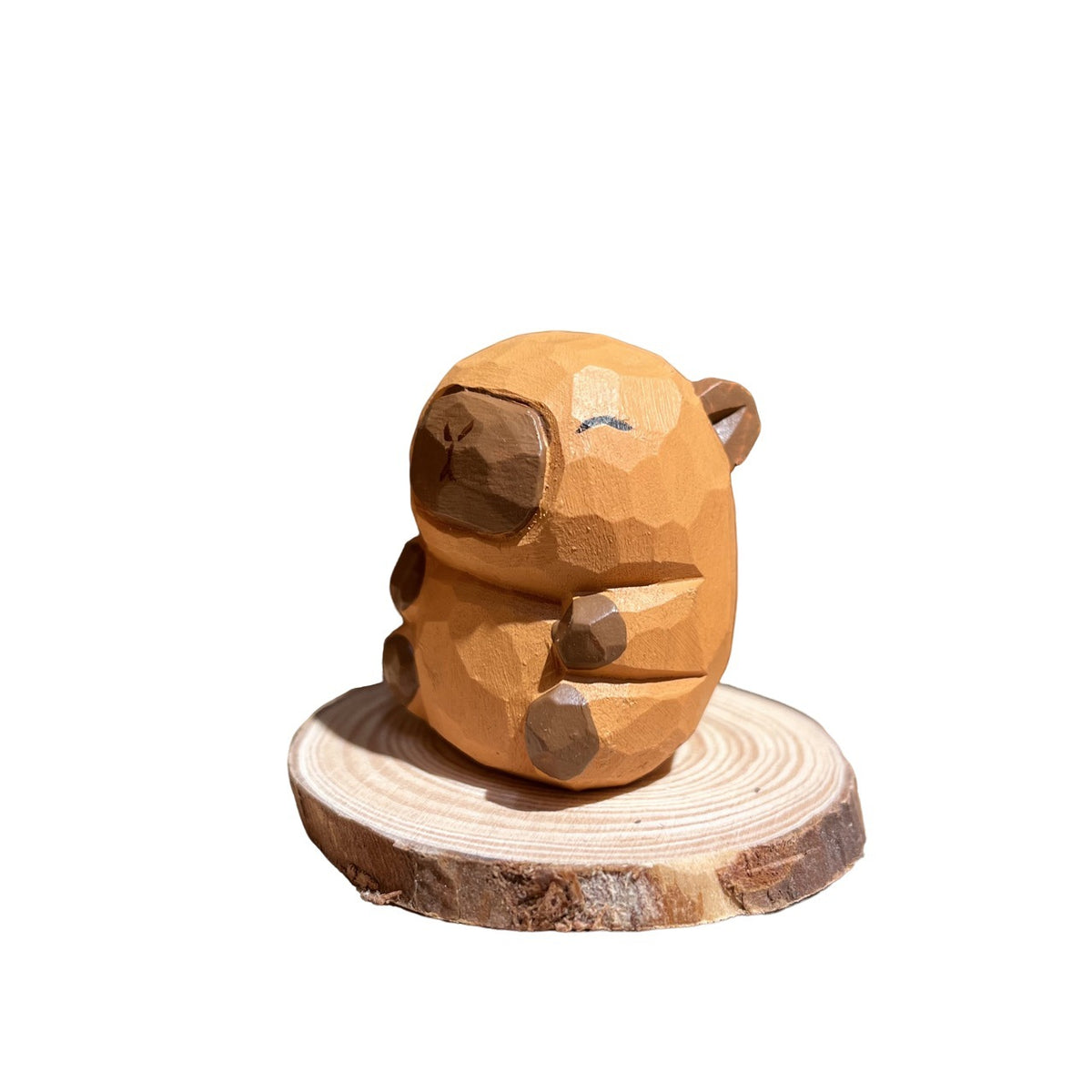 Ornement capybara en bois fait à la main Gohobi