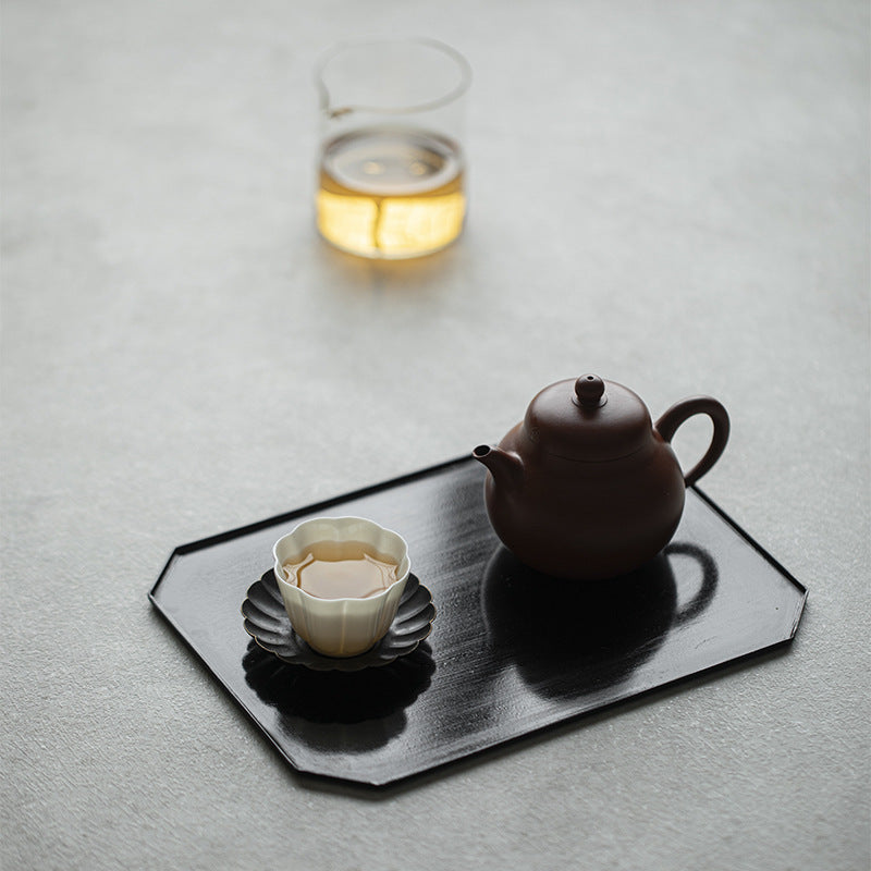 Plateau rectangulaire en fer noir style japonais Gohobi Wabi-Sabi 008