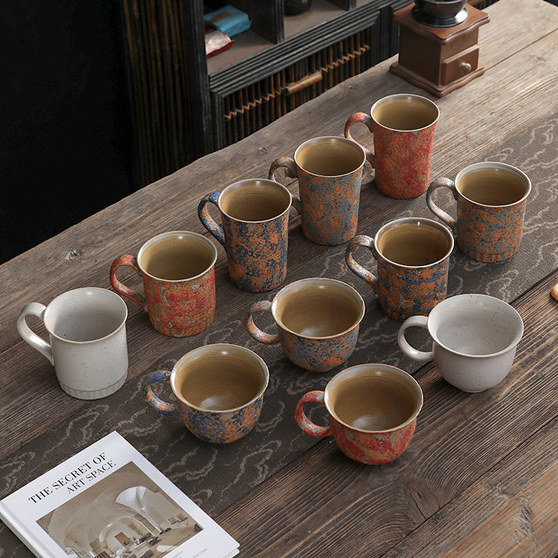 Tasse à café japonaise Gohobi émaillée à bulles faite à la main