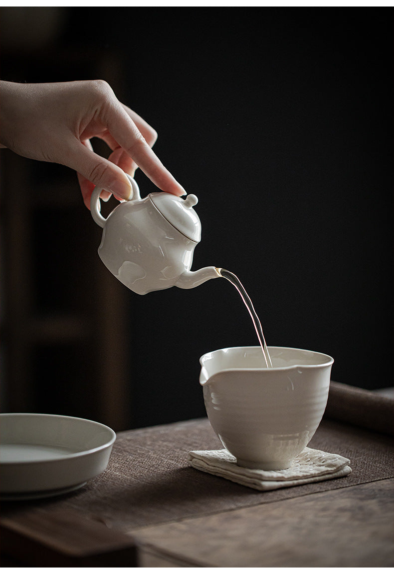 Gohobi Japanese-Style Grass Ash Glaze Handmade Teapot