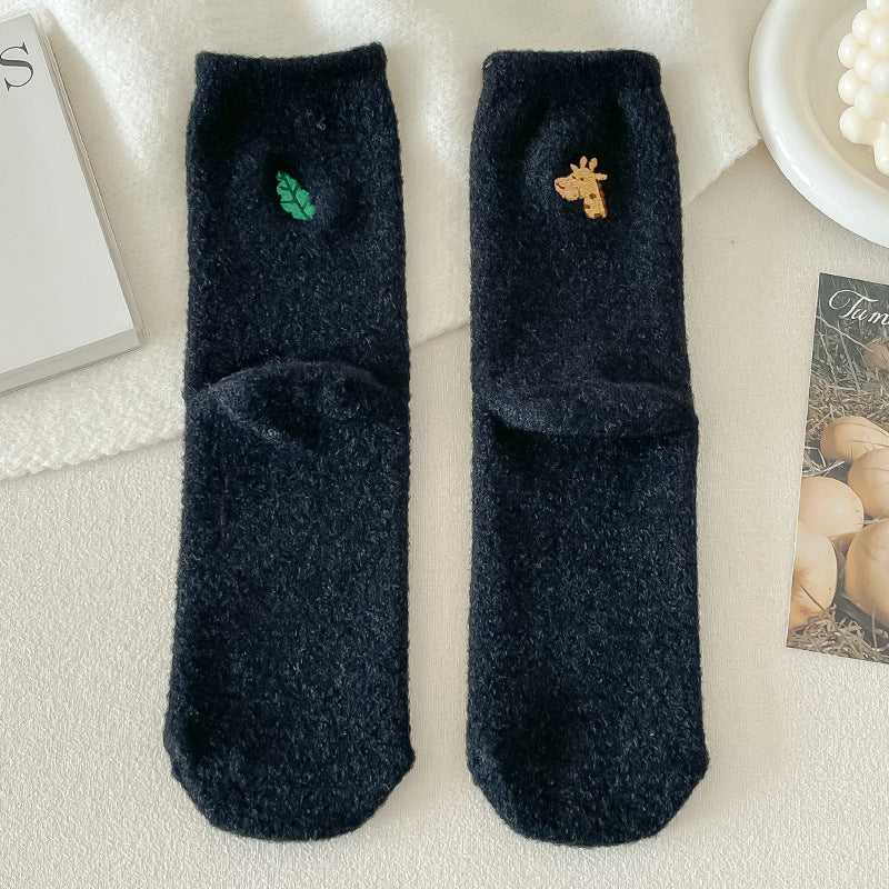 Chaussettes en velours à motif dessin animé japonais Gohobi
