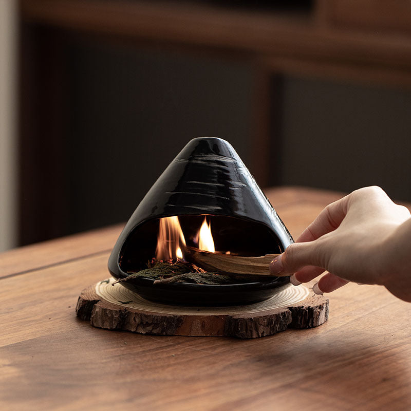 Gohobi Fuji Mountain Ceramic Aromatherapy Fireplace Burner