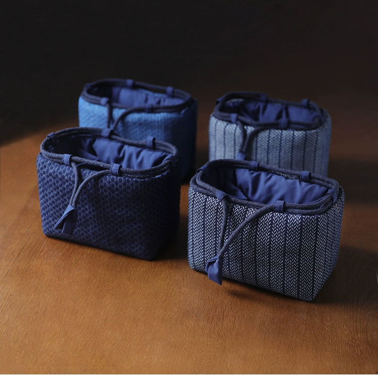 Gohobi Denim Medium Teaware Storage Travel Bag Shifuku
