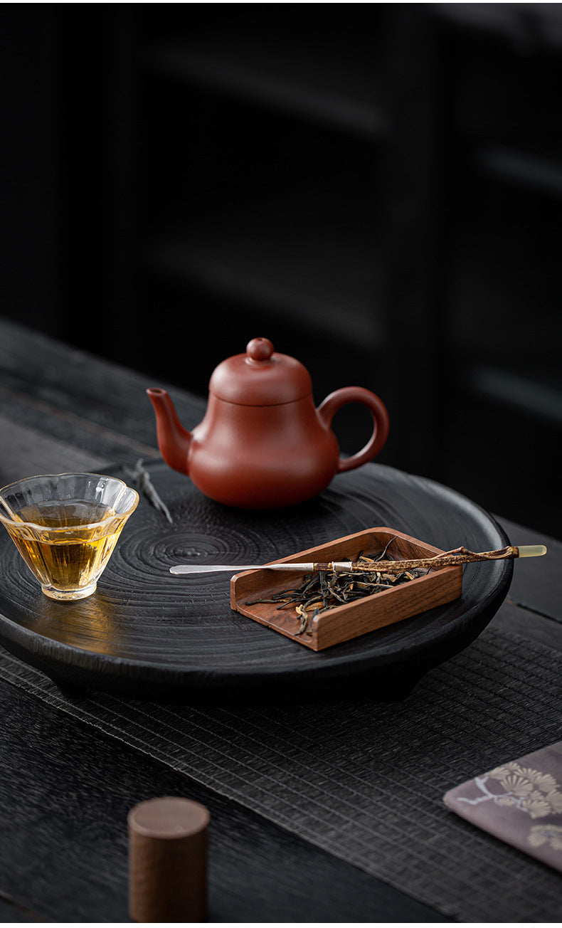 Gohobi Handcrafted Silver Bamboo Tea Scoop