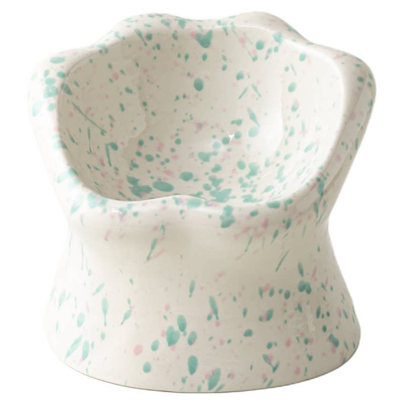 Gohobi Cat Paw Raised Ceramic Pet Bowl