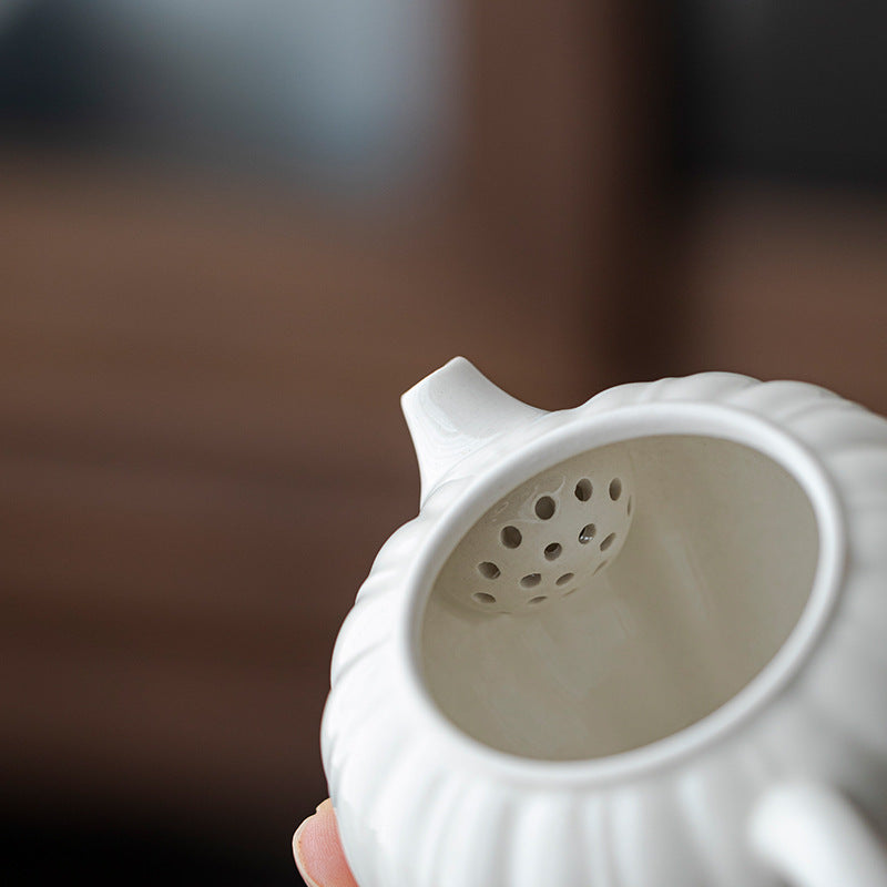 Gohobi Japanese-style Ash Glaze Handmade Ceramic Teapot