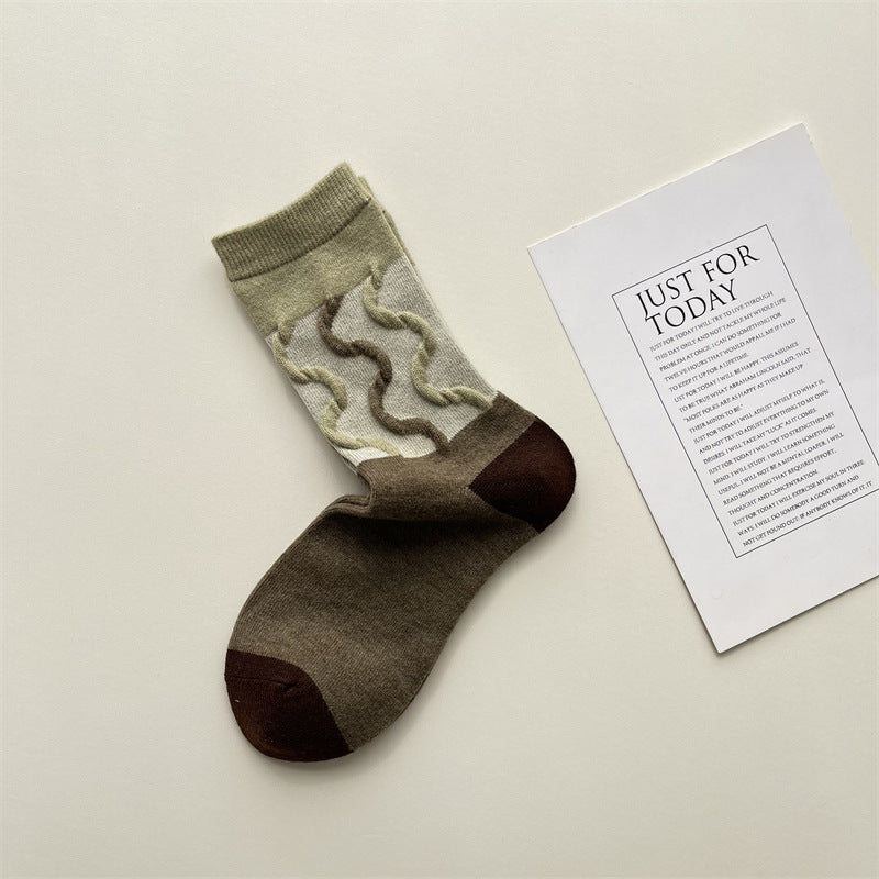 Gohobi Vintage Floral Mid-Calf Women Socks