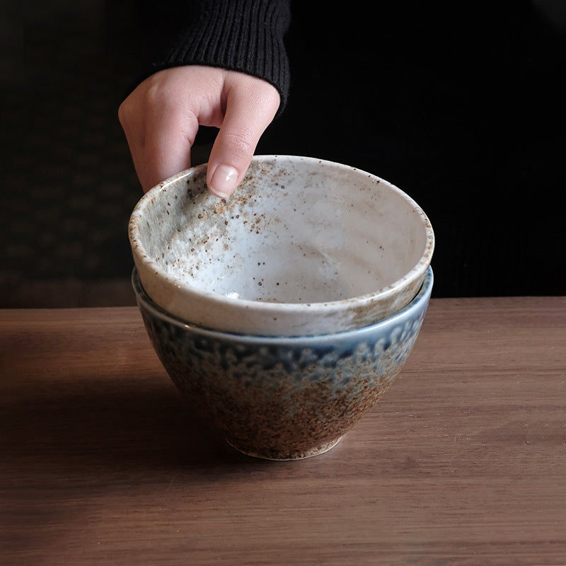Bol à riz en céramique rétro importé du Japon, bol à chapeau Minoya Shino, vaisselle de ménage japonaise