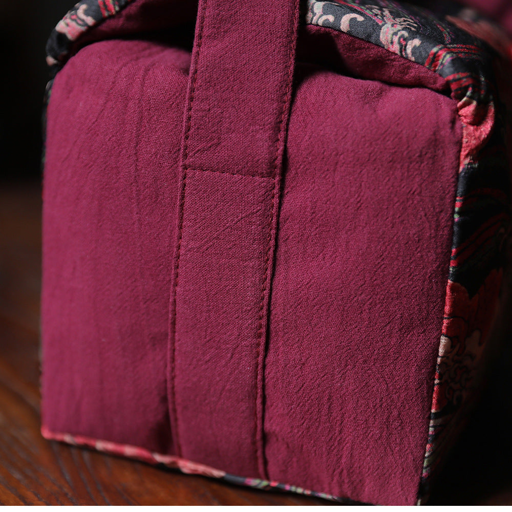 Grand sac de voyage pour le rangement des théières à motif de nuages de Gohobi