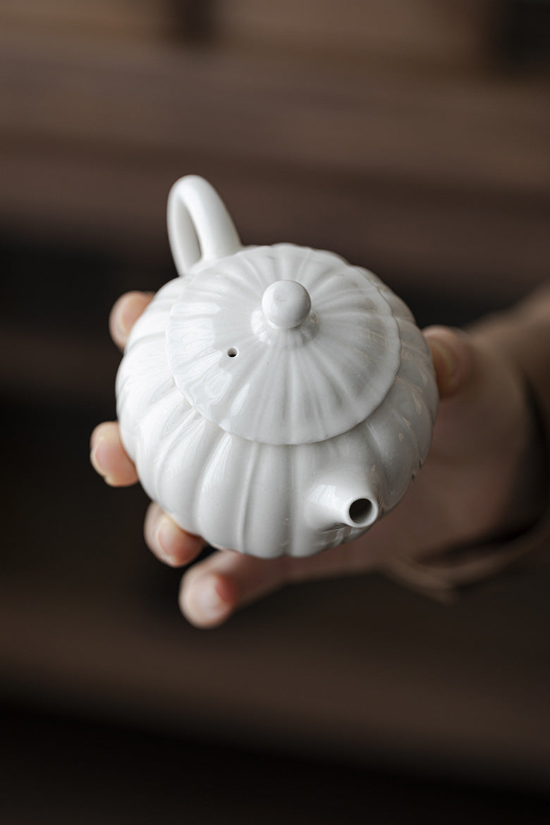 Gohobi Japanese-style Ash Glaze Handmade Ceramic Teapot