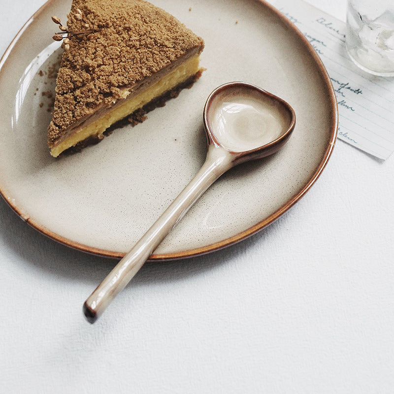 Gohobi Japanese Vintage Ceramic Long-Handle Spoon