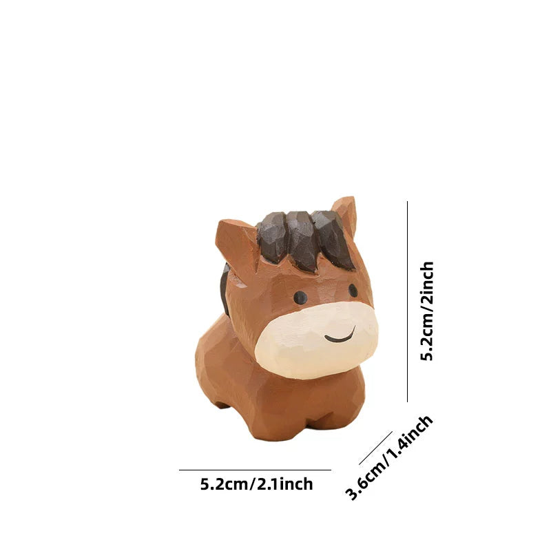 Gohobi Handcrafted Wooden Pony Horse Ornament