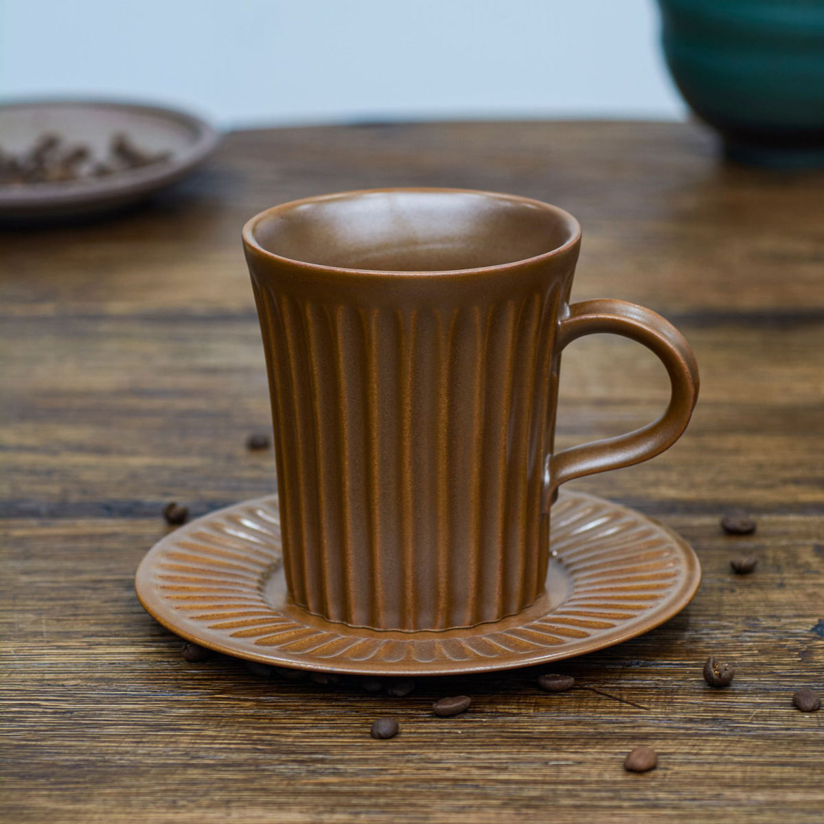 Gohobi Handmade Tall Vintage Japanese Stoneware Coffee Mug (No Saucer)