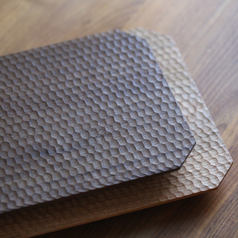 Gohobi Japanese-Inspired Dotted Cherry Wood Serving Tray