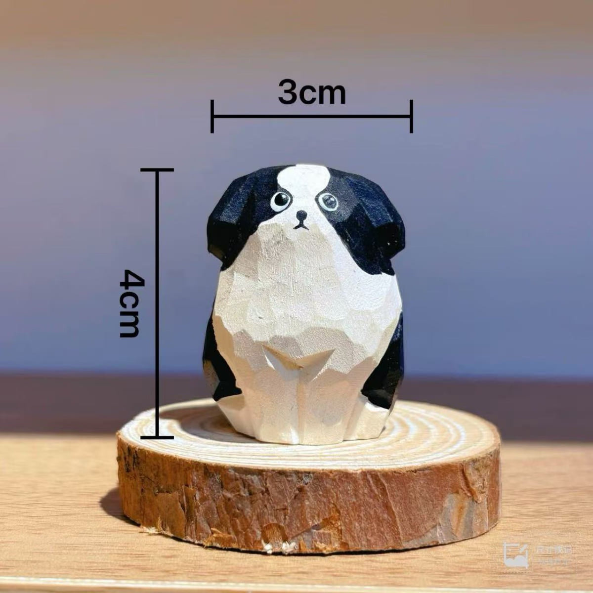 Décoration de chien Border Collie en bois fabriquée à la main par Gohobi