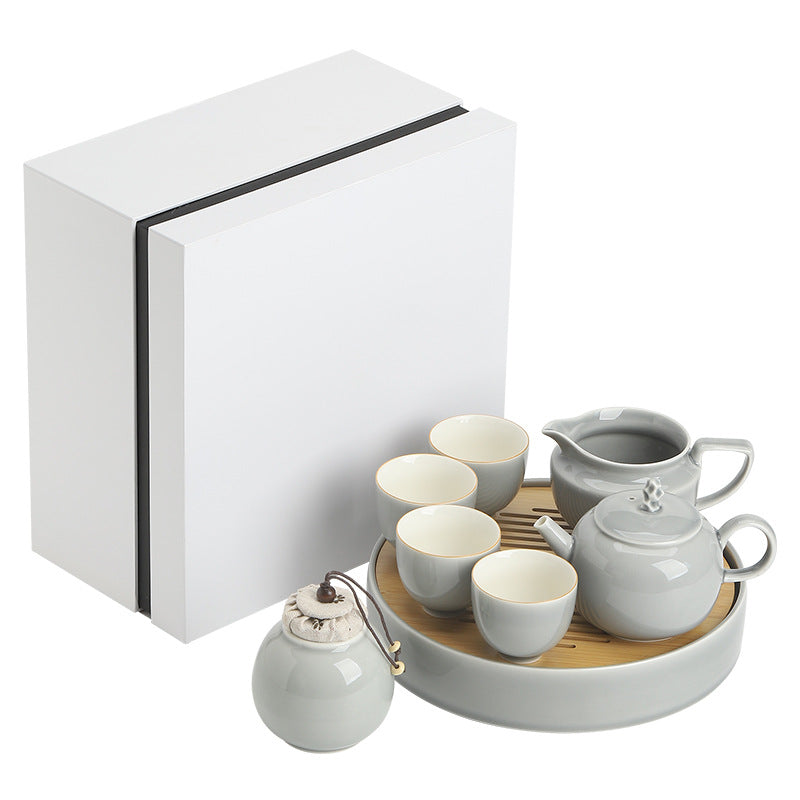 Gohobi Japanese Style Ice Grey and Green Tea Set 001